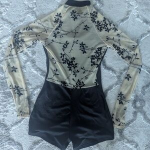 Floral Mesh Long Sleeve Top